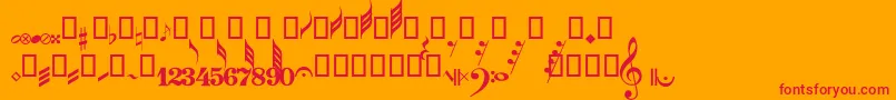 GuitarPro Font – Red Fonts on Orange Background