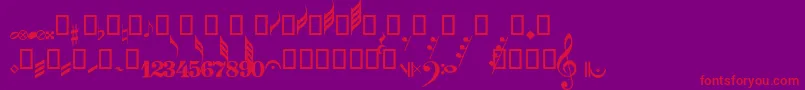 GuitarPro Font – Red Fonts on Purple Background