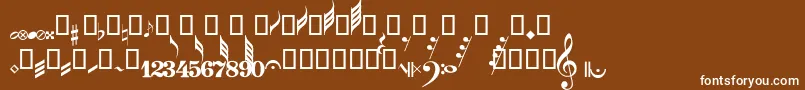 GuitarPro Font – White Fonts on Brown Background