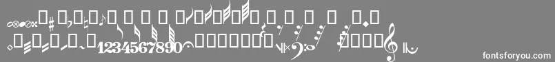 GuitarPro Font – White Fonts on Gray Background