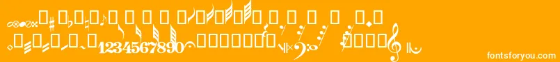 GuitarPro Font – White Fonts on Orange Background