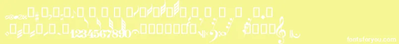 GuitarPro Font – White Fonts on Yellow Background