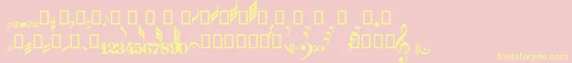 GuitarPro-Schriftart – Gelbe Schriften auf rosa Hintergrund