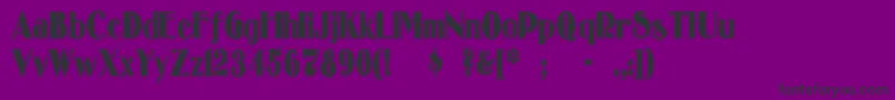 Oldgatelaneoutline-Schriftart – Schwarze Schriften auf violettem Hintergrund