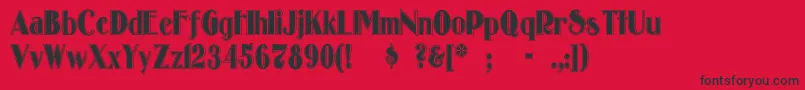 Oldgatelaneoutline Font – Black Fonts on Red Background