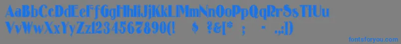 Oldgatelaneoutline Font – Blue Fonts on Gray Background