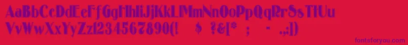 Oldgatelaneoutline Font – Purple Fonts on Red Background