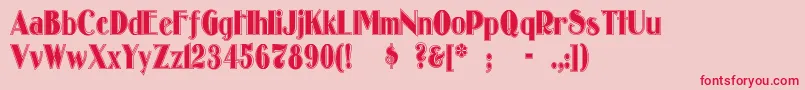 Oldgatelaneoutline Font – Red Fonts on Pink Background