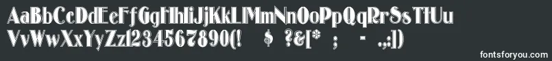 Oldgatelaneoutline Font – White Fonts on Black Background