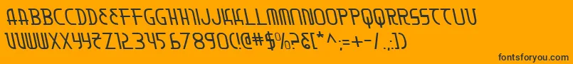 Moondartl-fontti – mustat fontit oranssilla taustalla