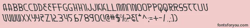 フォントMoondartl – ピンクの背景に黒い文字