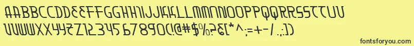 Moondartl-Schriftart – Schwarze Schriften auf gelbem Hintergrund