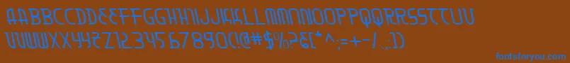 Moondartl Font – Blue Fonts on Brown Background