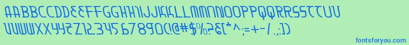 Moondartl-fontti – siniset fontit vihreällä taustalla