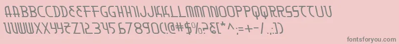 Moondartl-fontti – harmaat kirjasimet vaaleanpunaisella taustalla