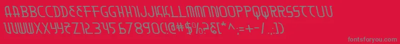 Moondartl-fontti – harmaat kirjasimet punaisella taustalla