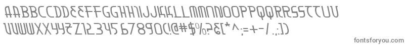 Moondartl-fontti – harmaat kirjasimet valkoisella taustalla