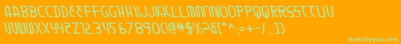 Moondartl Font – Green Fonts on Orange Background
