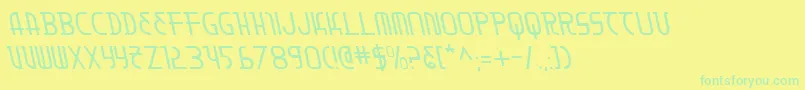 Moondartl Font – Green Fonts on Yellow Background