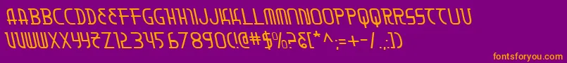 Moondartl-fontti – oranssit fontit violetilla taustalla