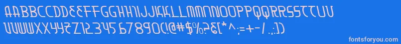 Moondartl-Schriftart – Rosa Schriften auf blauem Hintergrund