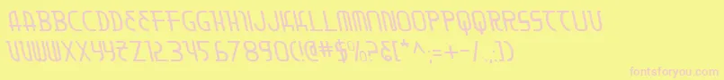 Moondartl-fontti – vaaleanpunaiset fontit keltaisella taustalla