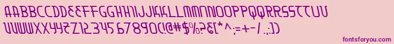 Moondartl-fontti – violetit fontit vaaleanpunaisella taustalla