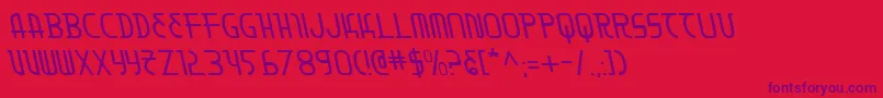 Moondartl-fontti – violetit fontit punaisella taustalla
