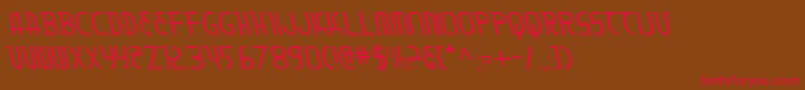 Moondartl-fontti – punaiset fontit ruskealla taustalla