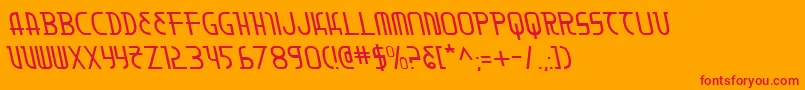 Moondartl Font – Red Fonts on Orange Background