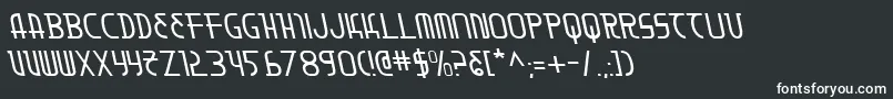 Moondartl-fontti – valkoiset fontit mustalla taustalla