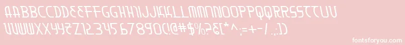 Moondartl-Schriftart – Weiße Schriften auf rosa Hintergrund