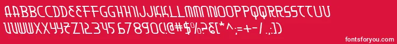 Moondartl-Schriftart – Weiße Schriften auf rotem Hintergrund