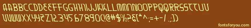 Moondartl-fontti – keltaiset fontit ruskealla taustalla