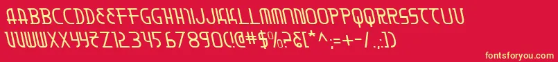 Moondartl Font – Yellow Fonts on Red Background