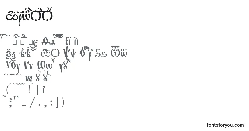 Шрифт Orthodox – алфавит, цифры, специальные символы