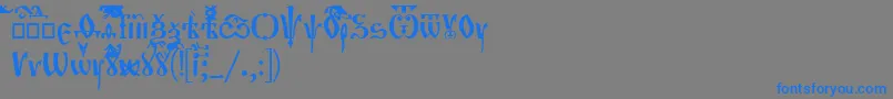 Шрифт Orthodox – синие шрифты на сером фоне