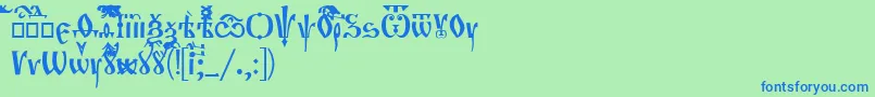 More about Orthodox Font Orthodox Font – Blue Fonts on Green Background