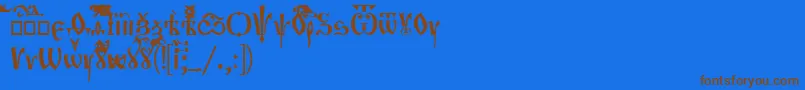 Orthodox Font – Brown Fonts on Blue Background