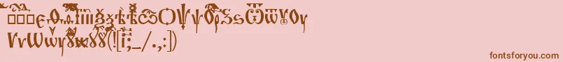 Шрифт Orthodox – коричневые шрифты на розовом фоне