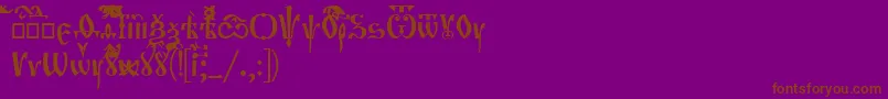 Czcionka Orthodox – brązowe czcionki na fioletowym tle