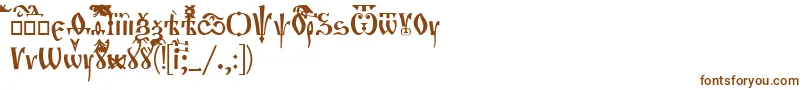 Orthodox-fontti – ruskeat fontit valkoisella taustalla