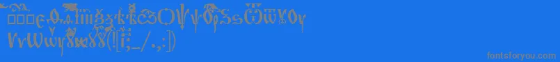 Weitere Informationen zur Orthodox-Schriftart Orthodox-Schriftart – Graue Schriften auf blauem Hintergrund