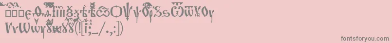Orthodox Font – Gray Fonts on Pink Background