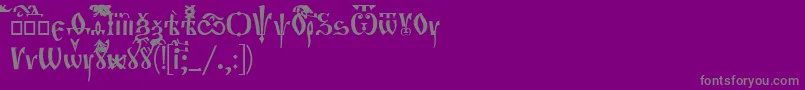 Шрифт Orthodox – серые шрифты на фиолетовом фоне