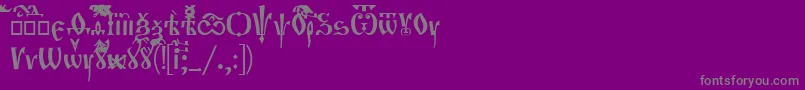 Orthodox-Schriftart – Graue Schriften auf violettem Hintergrund
