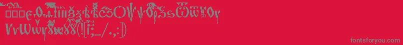 Orthodox-Schriftart – Graue Schriften auf rotem Hintergrund