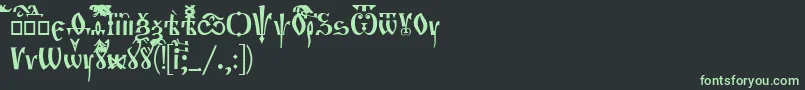 Orthodox Font – Green Fonts on Black Background