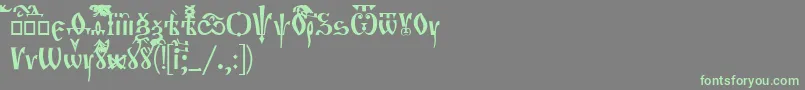 Шрифт Orthodox – зелёные шрифты на сером фоне