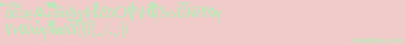Orthodox-fontti – vihreät fontit vaaleanpunaisella taustalla